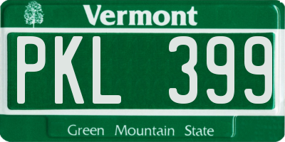 VT license plate PKL399