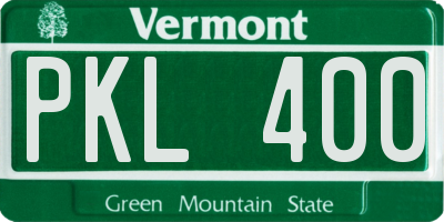 VT license plate PKL400