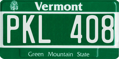 VT license plate PKL408