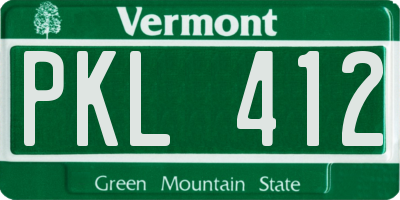 VT license plate PKL412