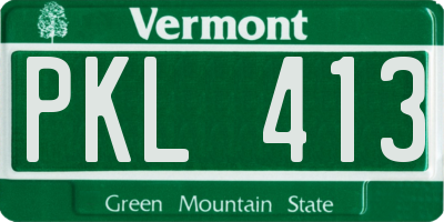 VT license plate PKL413