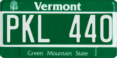 VT license plate PKL440