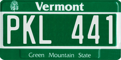 VT license plate PKL441