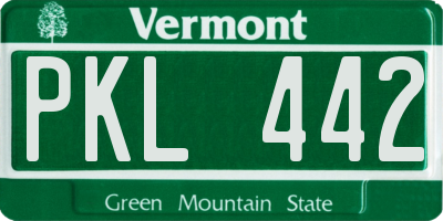 VT license plate PKL442
