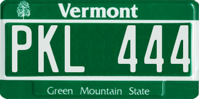 VT license plate PKL444