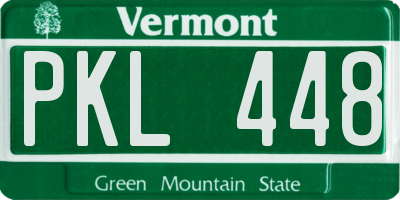 VT license plate PKL448