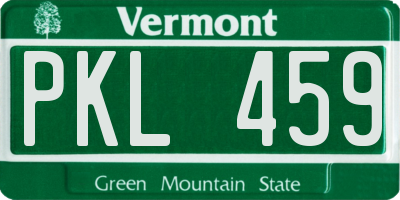 VT license plate PKL459