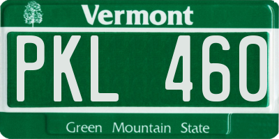 VT license plate PKL460