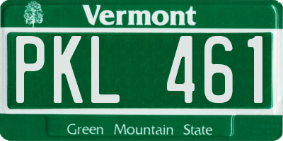 VT license plate PKL461