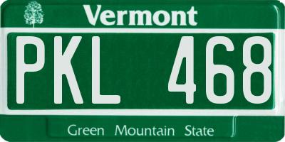 VT license plate PKL468
