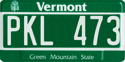 VT license plate PKL473