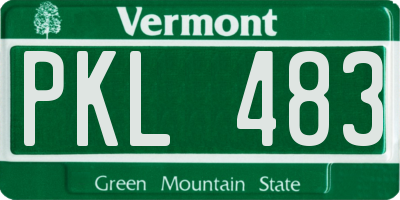 VT license plate PKL483