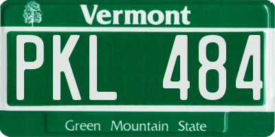 VT license plate PKL484