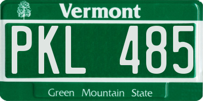 VT license plate PKL485