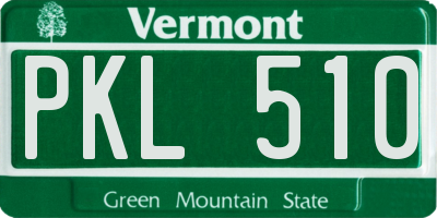 VT license plate PKL510