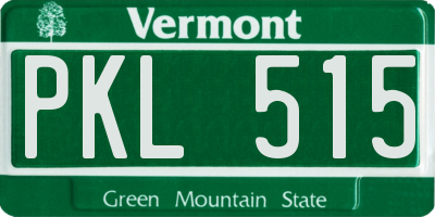 VT license plate PKL515