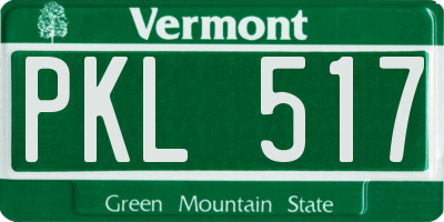 VT license plate PKL517