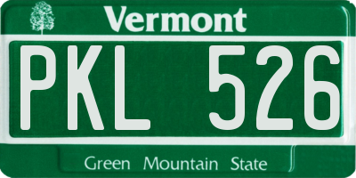 VT license plate PKL526