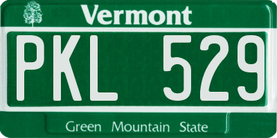 VT license plate PKL529