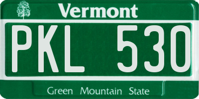 VT license plate PKL530