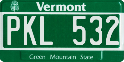 VT license plate PKL532