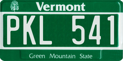 VT license plate PKL541