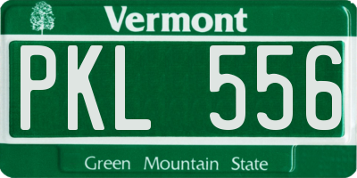 VT license plate PKL556