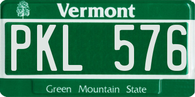 VT license plate PKL576