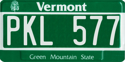 VT license plate PKL577