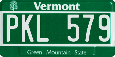 VT license plate PKL579