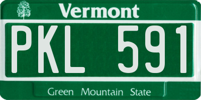 VT license plate PKL591