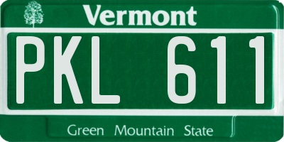 VT license plate PKL611