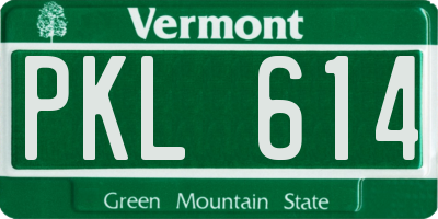 VT license plate PKL614