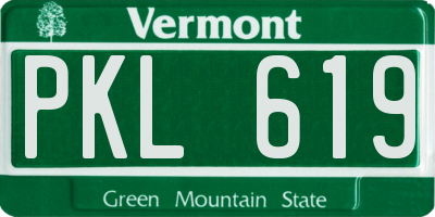 VT license plate PKL619