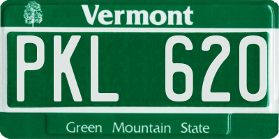 VT license plate PKL620