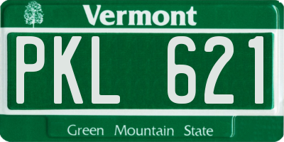 VT license plate PKL621