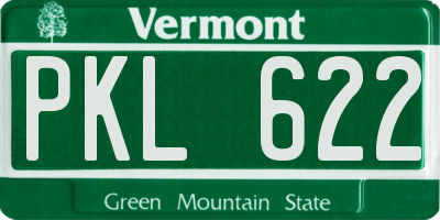 VT license plate PKL622