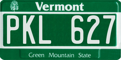 VT license plate PKL627