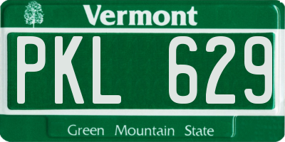 VT license plate PKL629