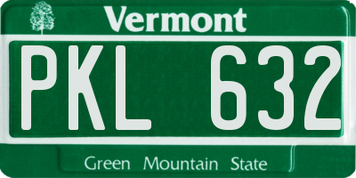 VT license plate PKL632