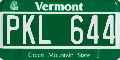 VT license plate PKL644