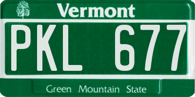 VT license plate PKL677