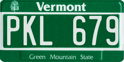 VT license plate PKL679