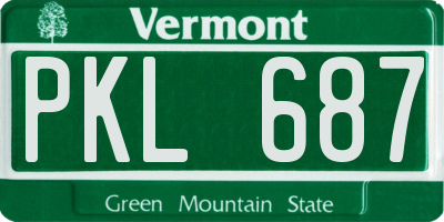 VT license plate PKL687