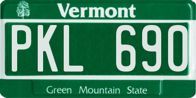 VT license plate PKL690