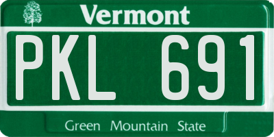 VT license plate PKL691