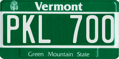 VT license plate PKL700