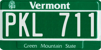 VT license plate PKL711