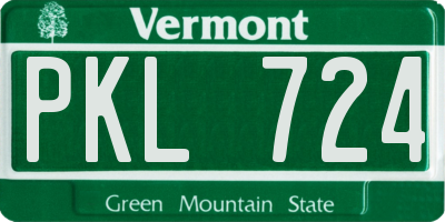 VT license plate PKL724