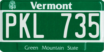VT license plate PKL735